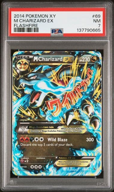 Slab real do cofre: M Charizard EX, XY Flashfire, PSA 7